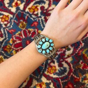 Golden Hills Turquoise and Sterling Silver Cuff